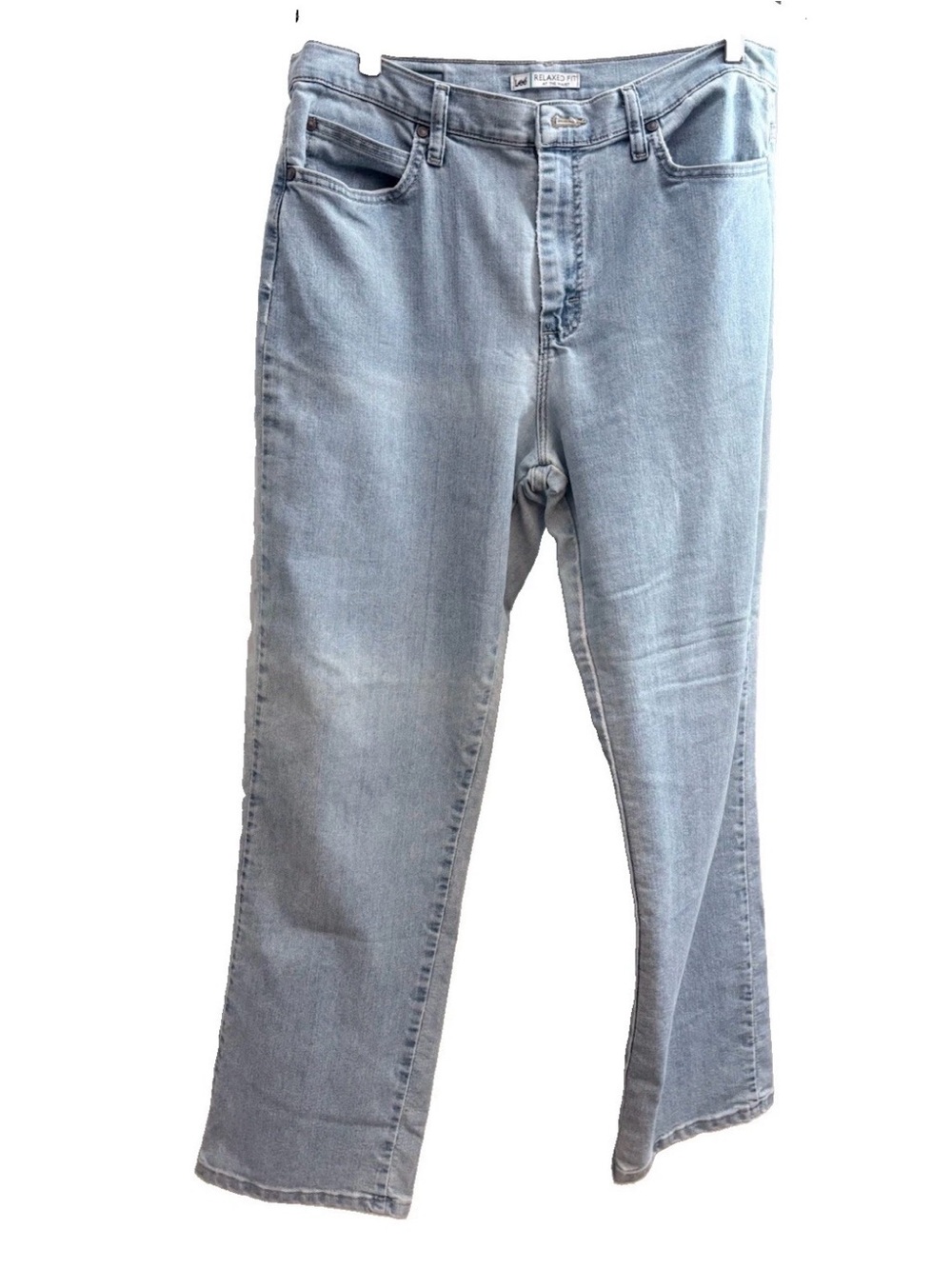 🔥🏷️Lee Relaxed Fit At The Waist Jeans Women’s Size 14 Long Light Wash Straight